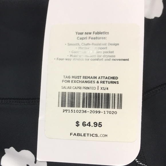 NWT Fabletics Floral crop Leggings - Picture 3 of 4